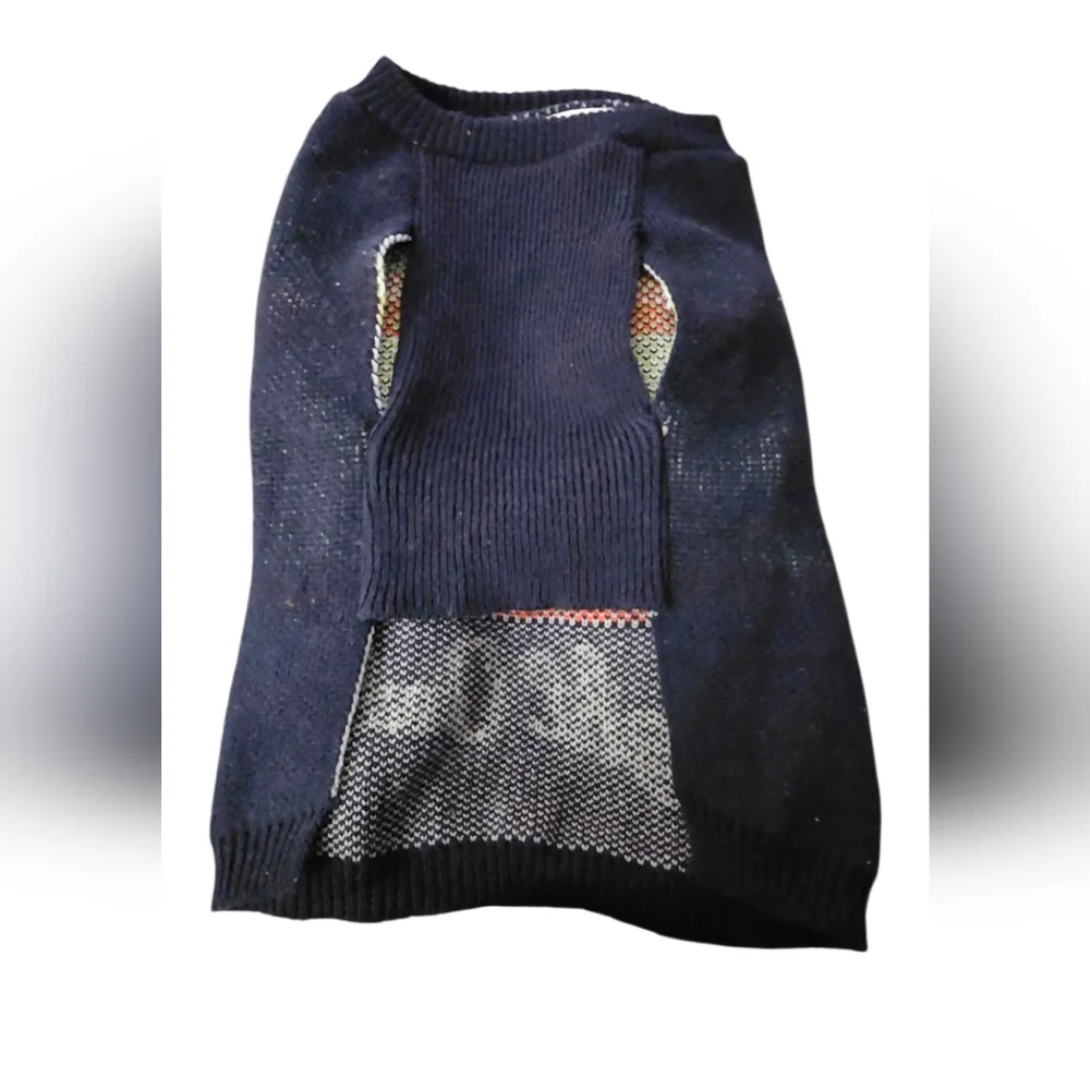 Grreat Choice Dog 'Night Owl' Dark Blue Sweater with Owl Design Stretchy